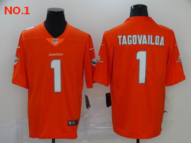 Men's Miami Dolphins #1 Tua Tagovailoa Jerseys-5